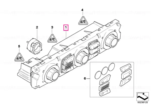 Control unit, automatic air cond.,High - BMW Ofertă de sezon
