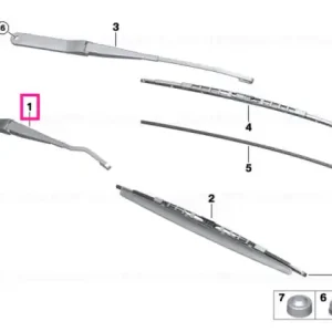 Wiper arm, driver's side - BMW Plată sigură
