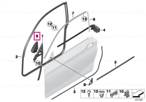 Retur ușor Corner moulding, interior left - BMW