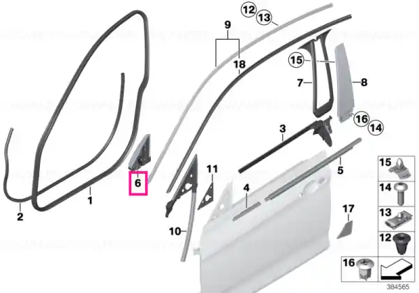 Premium Corner moulding, right HIFI - BMW