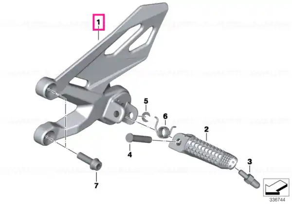 Promoție Footpeg plate right - BMW Motorrad