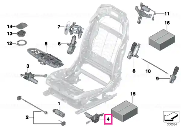 Drive, seat angle adjustment left - BMW Premium