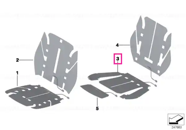 Transport gratuit Heater element, sport seat - BMW