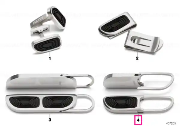 Reducere BMW Iconic kidney key ring SILVER/BLACK