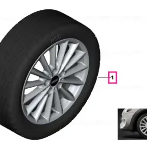 Lichidare de stoc Set roți complete de vară - Multi Spoke 505 (pvd coated) cu anvelopa Pirelli Cinturato P7 r-f - 205/45R17 88W XL - Mini F55/F56/F57