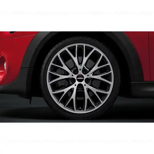 Chilipir Set roți complete de vară - JCW Cross Spoke 506 (bright turned, forged) cu anvelopa Dunlop SP Sport Maxx RT ROF - 205/40R18 86W XL - Mini F55/F56/F57 - Jante forjate