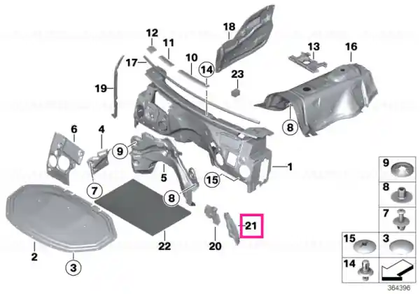Ofertă specială Partition, side wall, bottom left - BMW