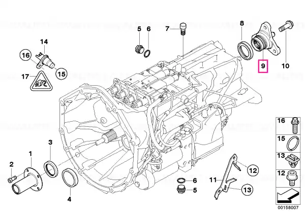 Output flange - BMW Plată securizată