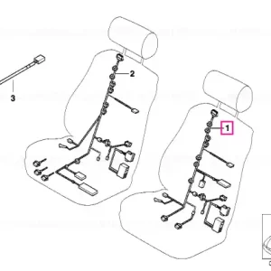 Wiring set seat, driver's side - BMW Retur gratuit