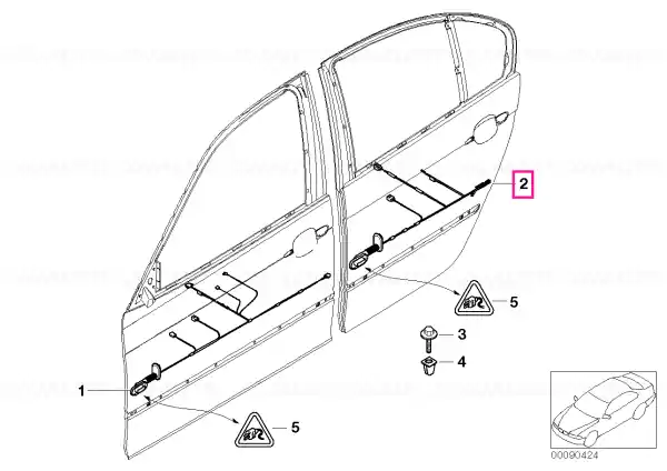 Cumpără online Door wiring harness, rear - BMW