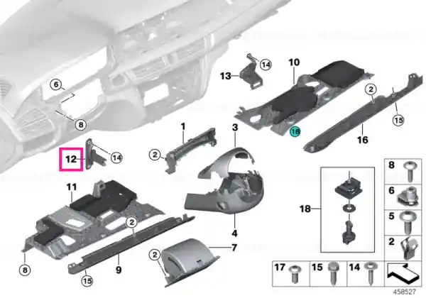 Mai ieftin Suport panou comenzi pedal - BMW