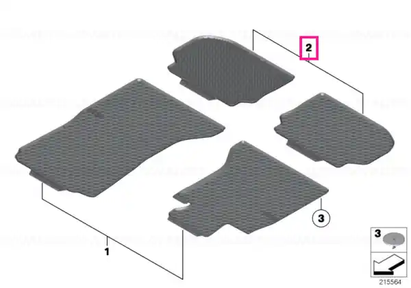 Set covorase spate "All-Weather", BasisLine, Negru - BMW Seria 5 F10 F11 Preț promoțional