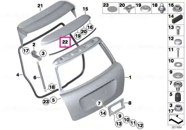 Super ofertă Capac geam spate GP2 - BMW - Mini