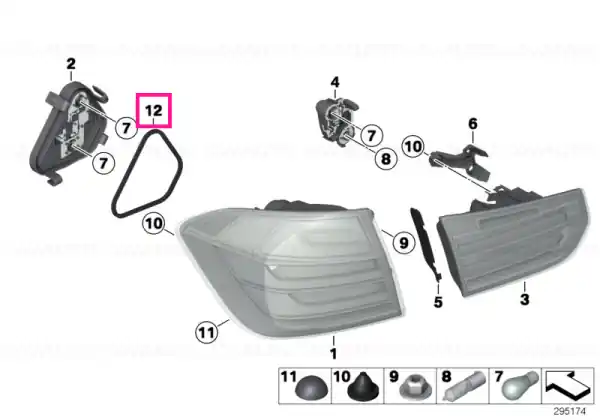 Bestseller Etanșare lanternă spate panou lateral - BMW