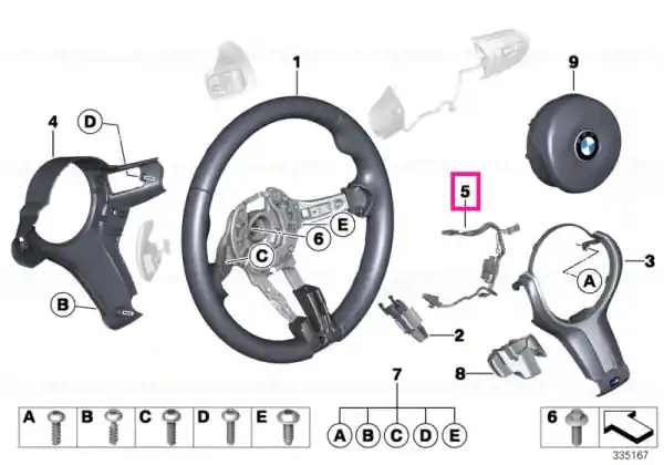 Ieftin connecting line, steering wheel - BMW
