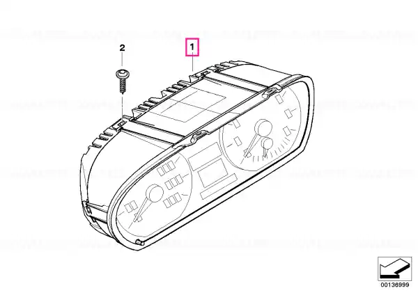 Calitate înaltă Instruments combination uncoded KM/H - BMW