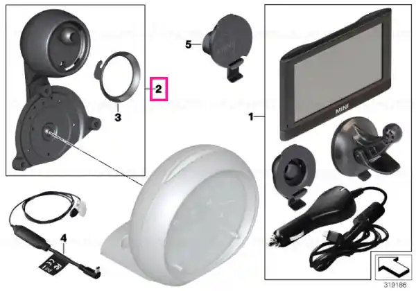 Installation kit, Navigation Portable XL - BMW - Mini Ofertă specială