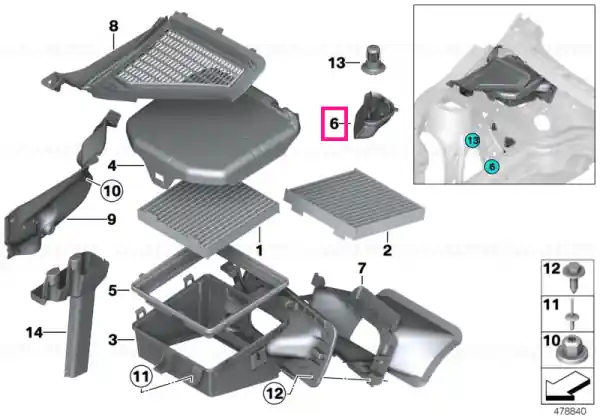 Ofertă specială Grommet bottom part - BMW