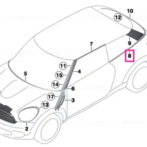 Weatherstrip, right - BMW - Mini Reducere de preț