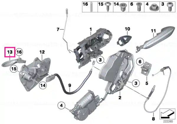 Door handle inner right - BMW Reduceri