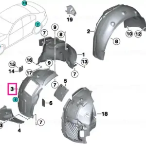 Acoperitură archer roată față stânga - BMW Discount