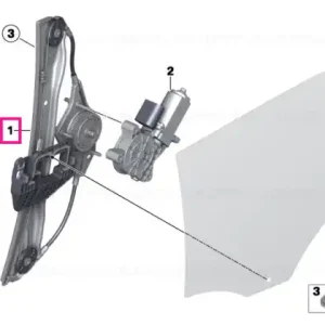 Window lifter without motor, rear right - BMW - Mini Expediere rapidă