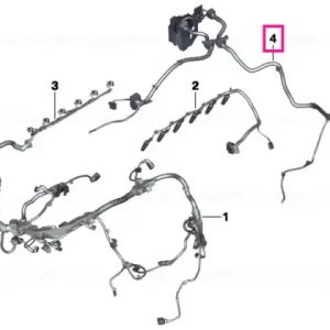 wiring harness, engine trans. module - BMW Plată securizată