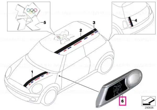 Plată securizată Additional turn indicator lamp, right - BMW - Mini