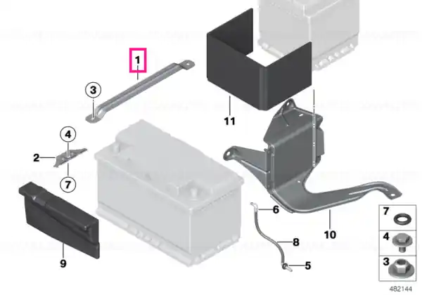 Battery, rollover bar - BMW Retur ușor