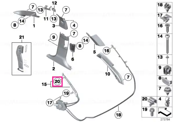 Doar azi Transfer coupling, right - BMW