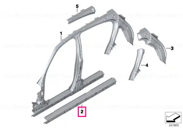 Reinforcement, entry, right - BMW Ofertă specială