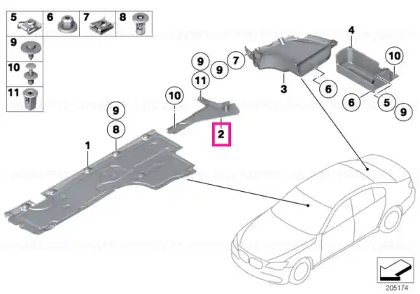Comandă acum Protectie rezervor dreapta - BMW