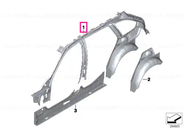 Ieftin Right interior side frame - BMW