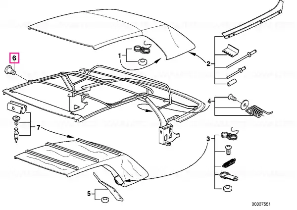 Preferatul clienților Rep.kit f folding top frame hinges - BMW