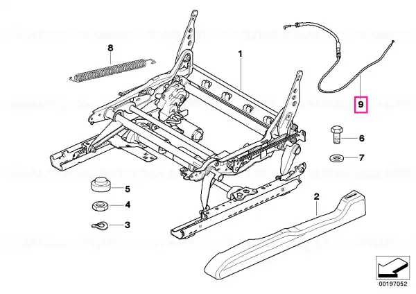Mai ieftin Cablu Bowden Easy Entry dreapta - BMW
