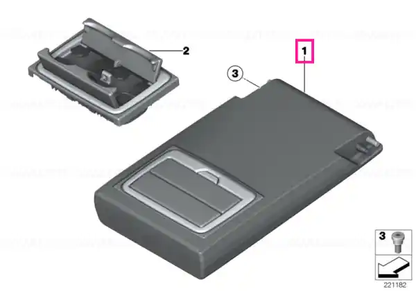 Armrest, rear middle CHATEAU - BMW Popular