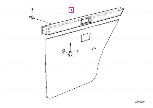 Super ofertă Door lining top rear left ANTHRAZIT - BMW