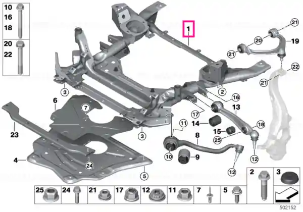 Reducere extra Front axle support - BMW