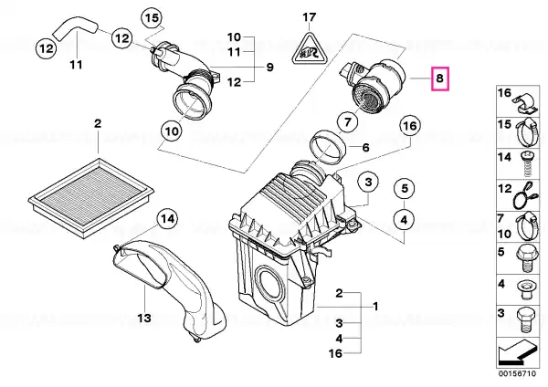Hot-film air mass meter - BMW - Mini Discount
