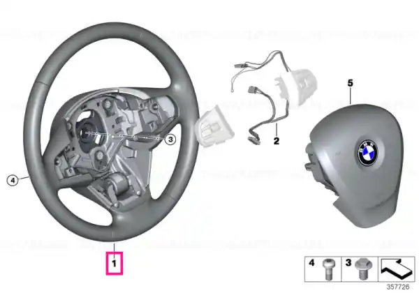 Comandă acum Steering wheel, leather - BMW