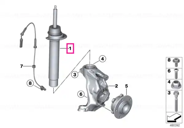 Strut arc față - BMW Plată sigură