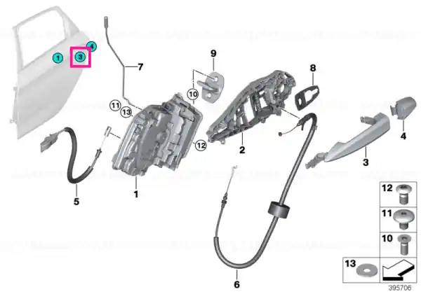 Cumpără acum Door handle, primed, outer right - BMW