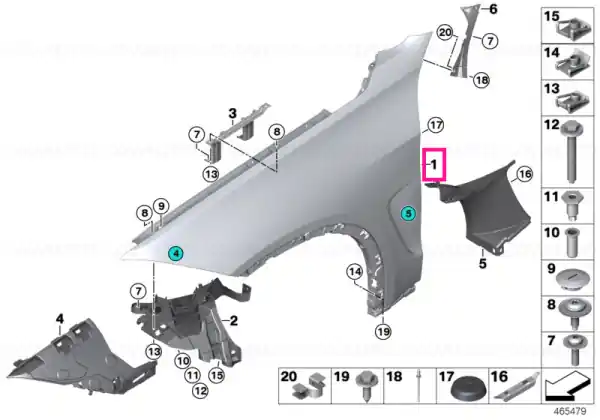 Side panel, front right - BMW Ieftin