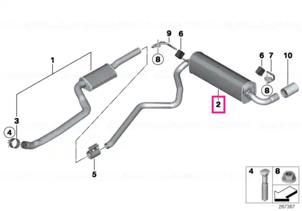Rear silencer - BMW Calitate înaltă