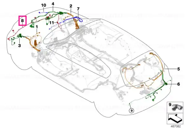 Cumpără online Wiring set PDC, front - BMW