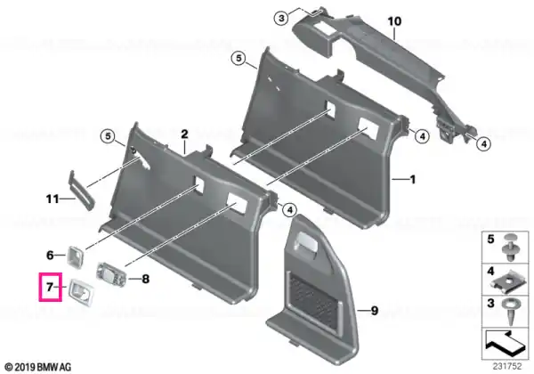 Noutate Capac dreapta SCHWARZ - BMW