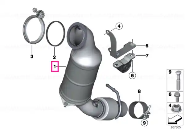 Exch catalytic converter close to engine - BMW Discount