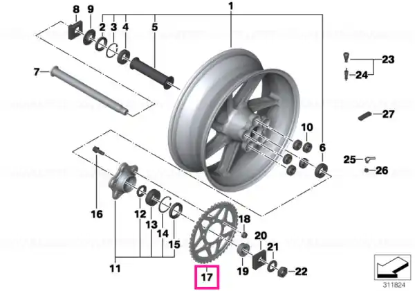 Retur gratuit Sprocket Z=45 - BMW Motorrad