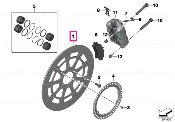 Chilipir Disc frana cu nituri D=320-5,0MM - BMW Motorrad