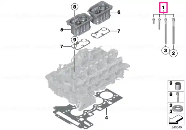 Reducere extra Set șuruburi capac cilindri - BMW